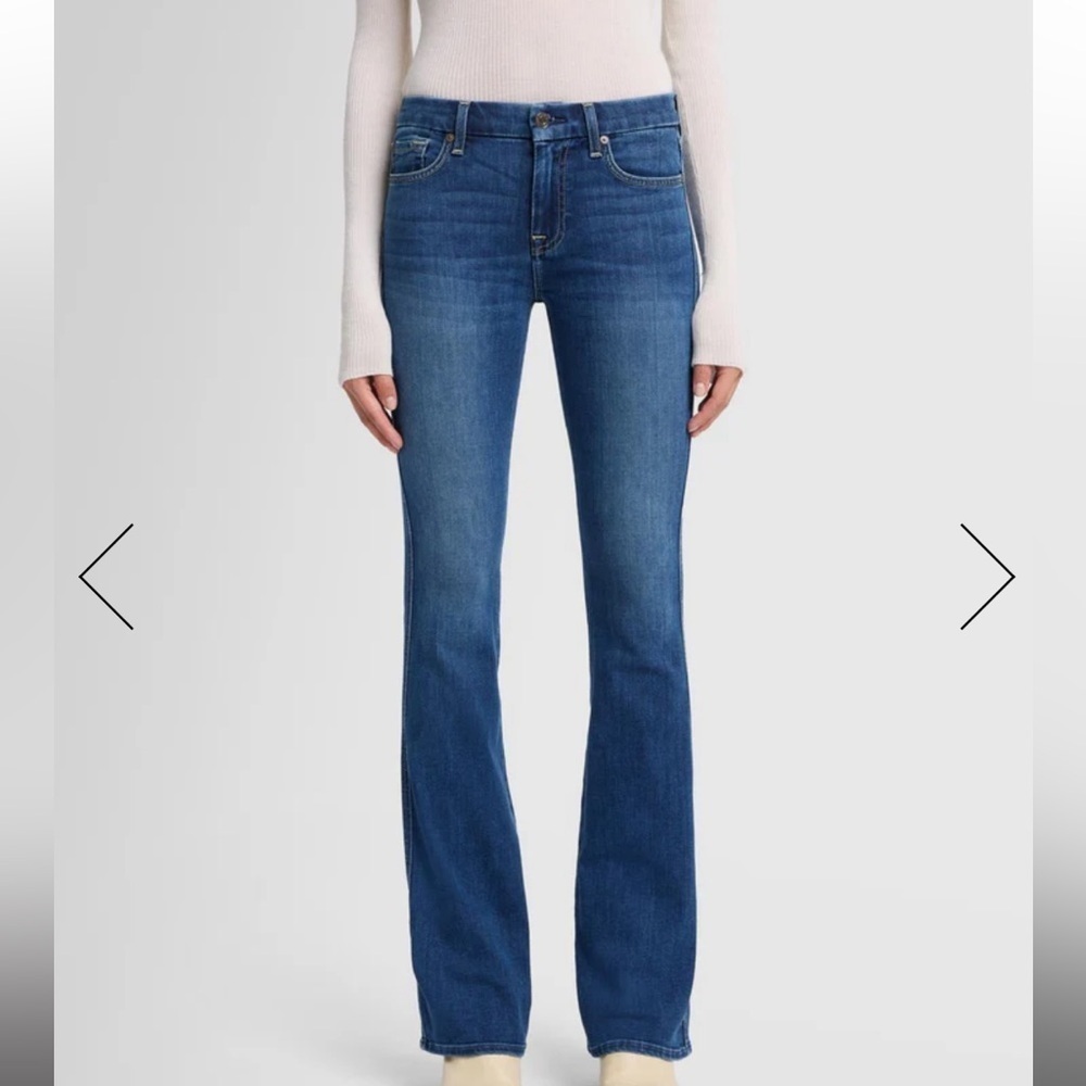 7 For All Mankind 30"  Women's Blue Boot Cut Jeans